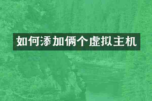 如何添加俩个虚拟主机