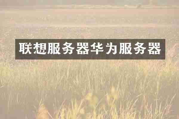 联想服务器华为服务器
