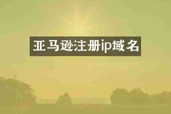 亚马逊注册ip域名