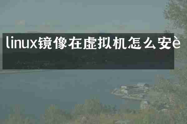 linux镜像在虚拟机怎么安装