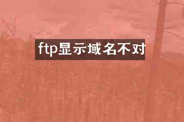 ftp显示域名不对