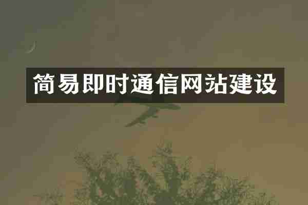 简易即时通信网站建设