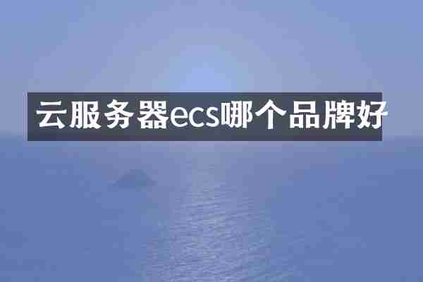 云服务器ecs哪个品牌好