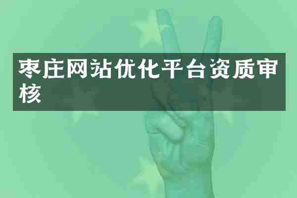枣庄网站优化平台资质审核