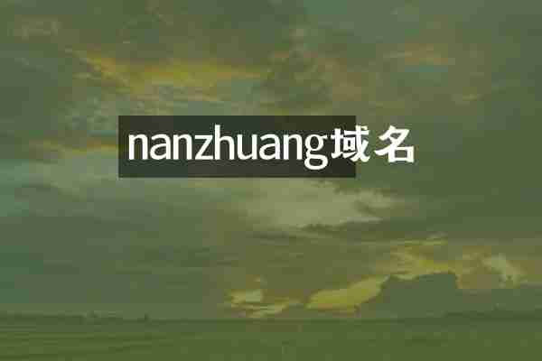 nanzhuang域名