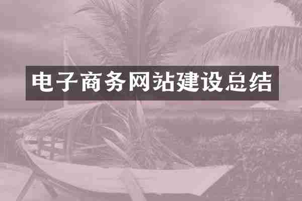 电子商务网站建设总结