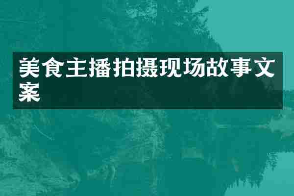 美食主播拍摄现场故事文案