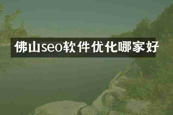 佛山seo软件优化哪家好