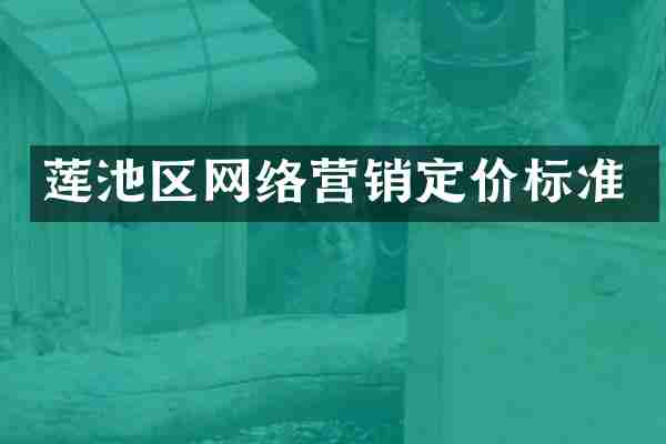 莲池区网络营销定价标准