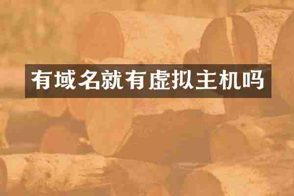 有域名就有虚拟主机吗
