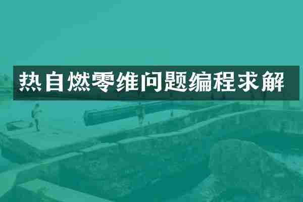 热自燃零维问题编程求解