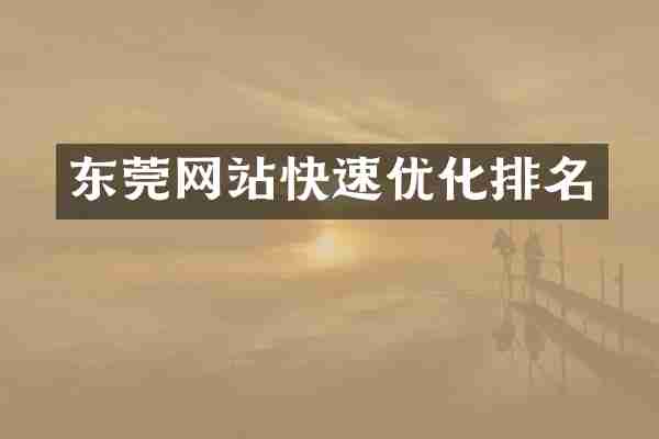 东莞网站快速优化排名