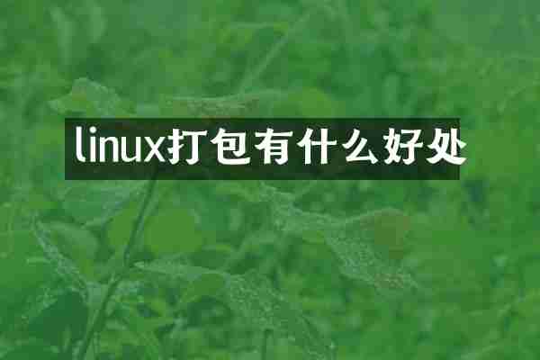 linux打包有什么好处