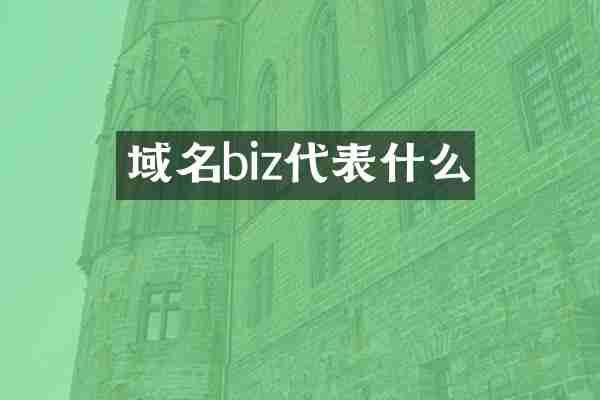 域名biz代表什么