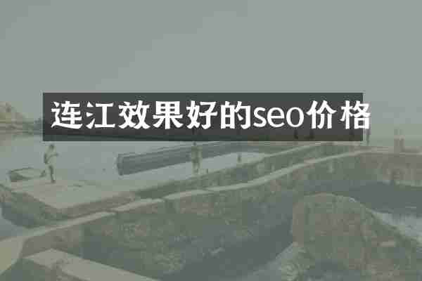 连江效果好的seo价格