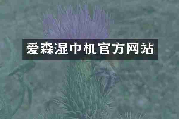 爱森湿巾机官方网站