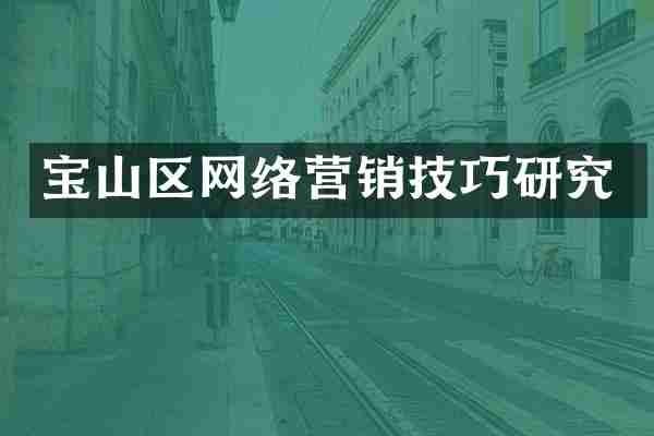 宝山区网络营销技巧研究