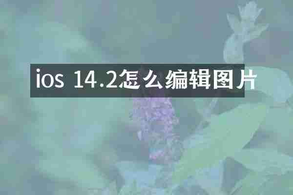 ios 14.2怎么编辑图片