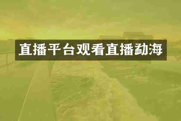 直播平台观看直播勐海