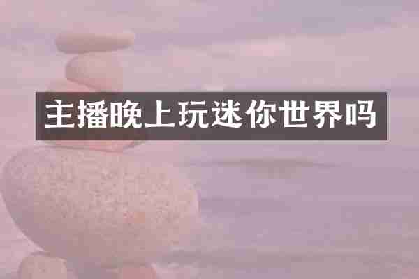 主播晚上玩迷你世界吗