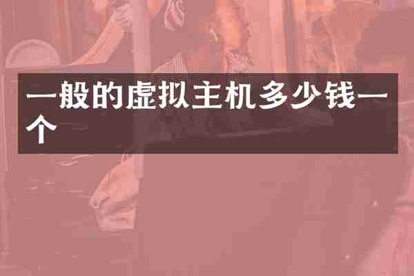 一般的虚拟主机多少钱一个