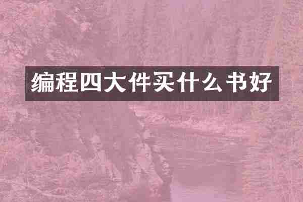 编程四大件买什么书好