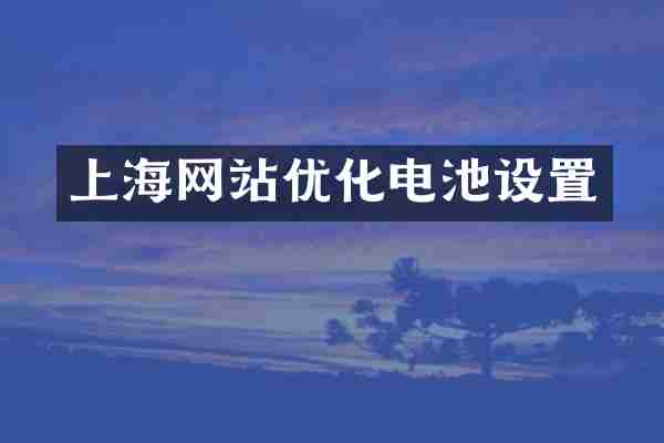 上海网站优化电池设置