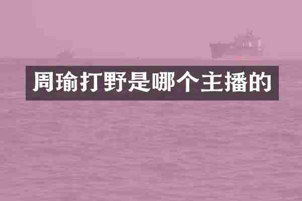 周瑜打野是哪个主播的