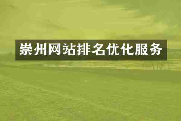崇州网站排名优化服务