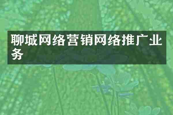 聊城网络营销网络推广业务