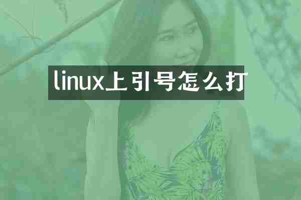 linux上引号怎么打