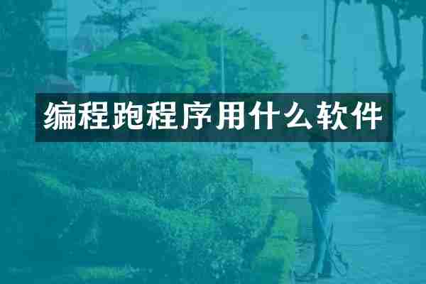 编程跑程序用什么软件