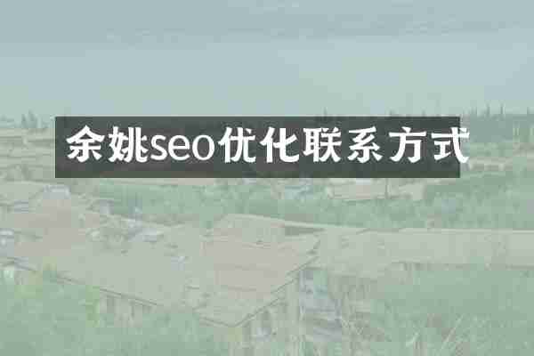 余姚seo优化联系方式