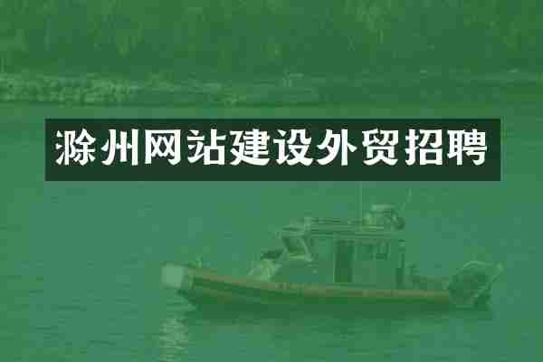 滁州网站建设外贸招聘