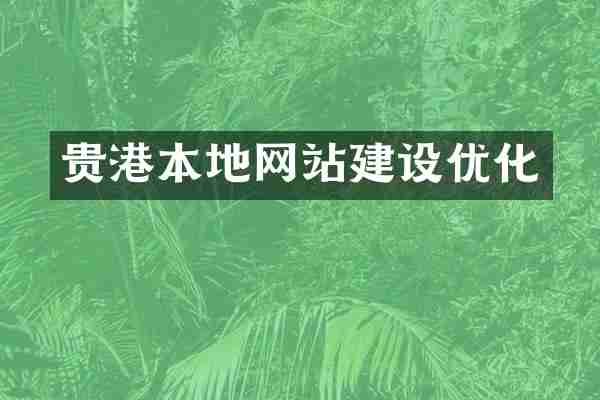 贵港本地网站建设优化