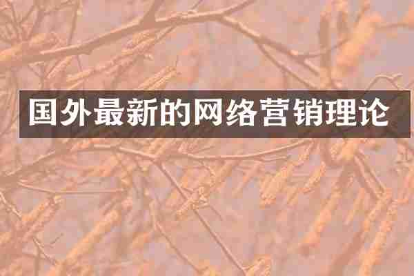 国外最新的网络营销理论