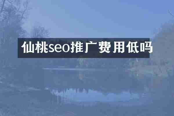 仙桃seo推广费用低吗