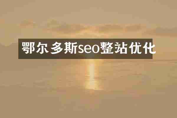 鄂尔多斯seo整站优化