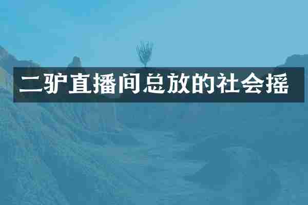 二驴直播间总放的社会摇