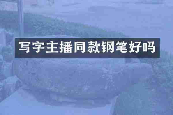 写字主播同款钢笔好吗