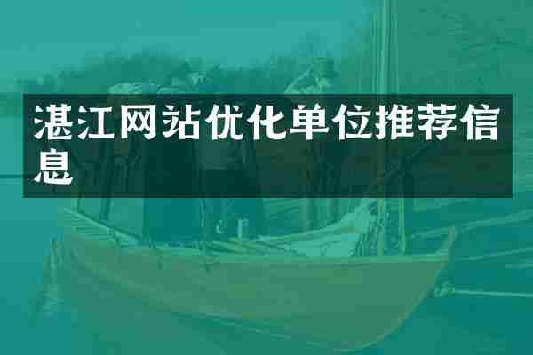 湛江网站优化单位推荐信息