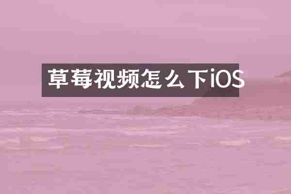 草莓视频怎么下iOS