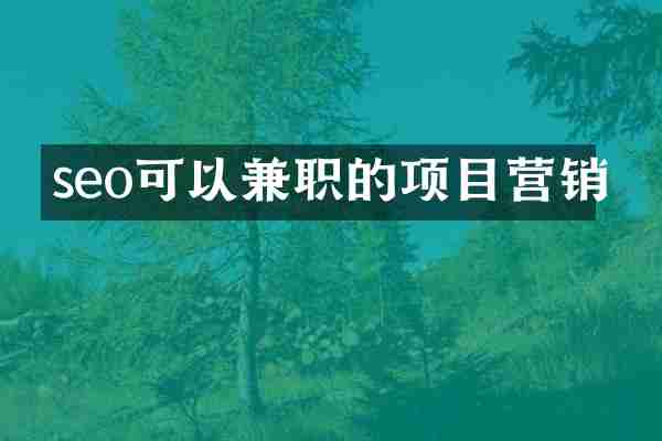seo可以兼职的项目营销