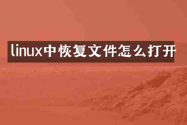 linux中恢复文件怎么打开