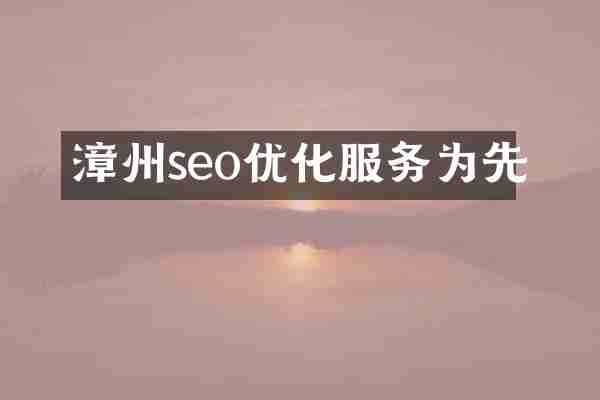 漳州seo优化服务为先