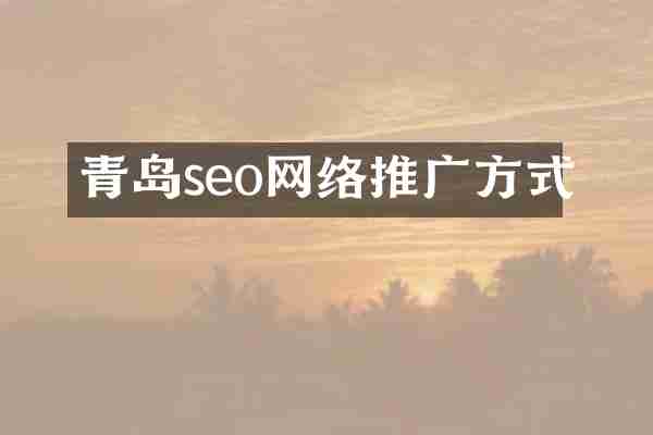 青岛seo网络推广方式