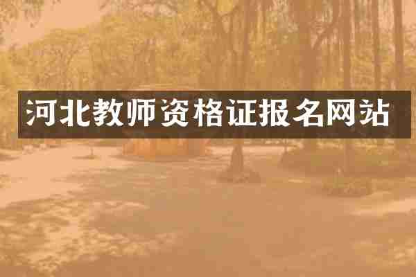 河北教师资格证报名网站