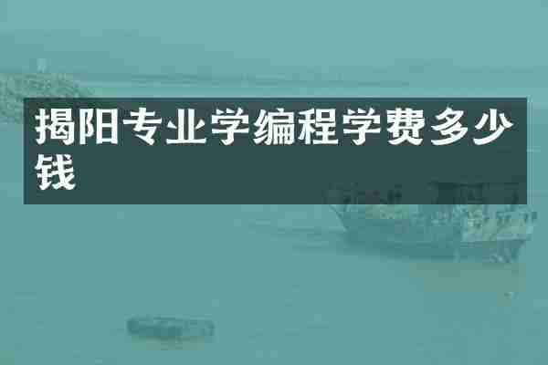 揭阳专业学编程学费多少钱