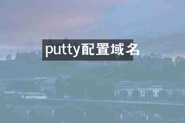 putty配置域名