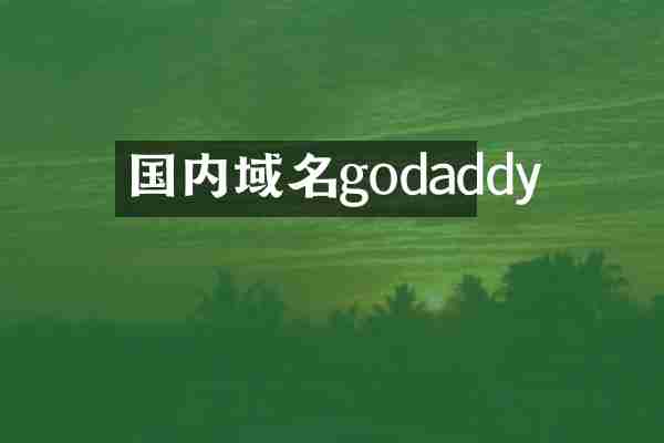 国内域名godaddy